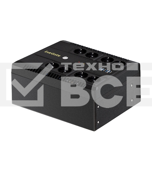 Источник бесперебойного питания ExeGate NEO NNB-850.LED.AVR.8SH.CH <850VA/510W, LED, AVR, 8*Schuko, 4*USB-порта для зарядки, Black>