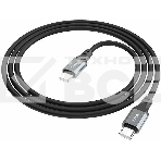 Кабель USB2.0 Hoco Type-C/Type-C, 3А, 60Вт, силиконовая оплетка, X86, 1м, черный, коробка, фото3