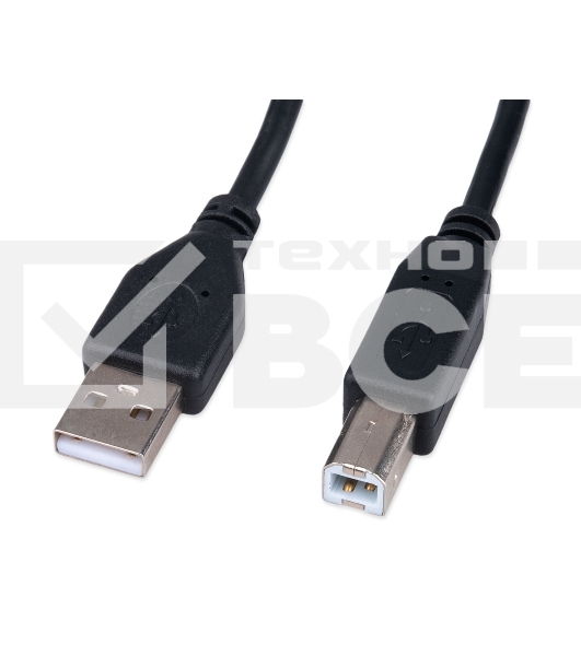 Кабель USB2.0 Cablexpert CCF-USB2-AMBM-1M, AM/BM, медь, двойн.экран, фер.кольцо, Pro, 1м, черный, пакет