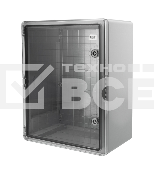 Корпус пластиковый ЩМПп Rexant с прозрачной дверцей и монтажной панелью 500х400х240мм, АБС, УХЛ1, IP65