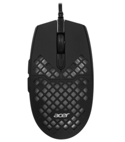 Мышь проводная Acer OMW134 черный, 3200 dpi, USB, кнопки - 6