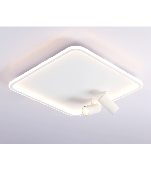 Светильник Ambrella light FL5114/1+2 WH белый 97W 3000K-6400K 480*480*130 (ПДУ ИК)