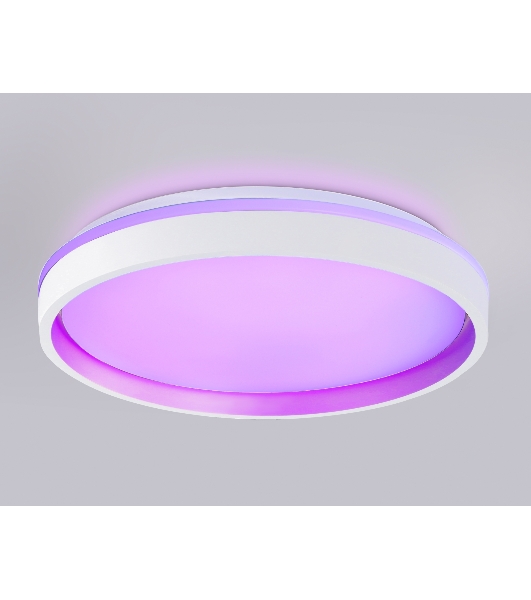 Светодиодный светильник RGB Ambrella light FZ607 WH/GD белый/золото IP20 66W 3000K-6500K+RGB D490*85 (ПДУ ИК)