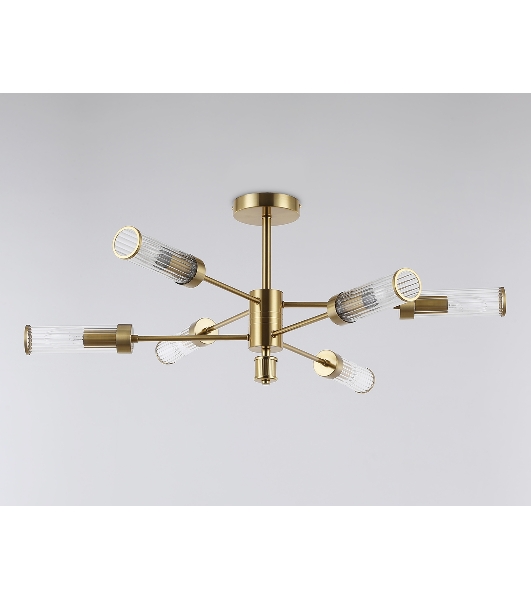 Люстра Ambrella light LH55161/6 BS/CL латунь/прозрачный E14/6 max 40W D830*330