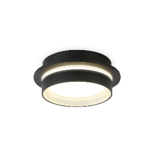 Светильник Ambrella light TN5385 SBK/FR черный песок/белый матовый GX53 IP44 D105*40