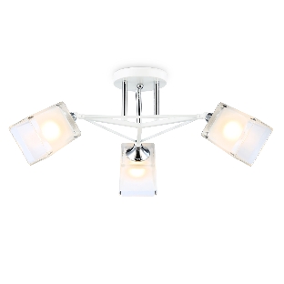 Светильник Ambrella light TR303071/3 WH/CH/FR белый/хром/белый матовый E27/3 max 40W D560*250