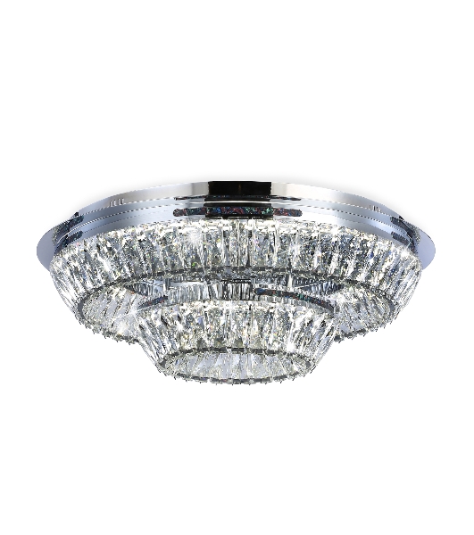 Светильник Ambrella light TR5029 CH/CL хром/прозрачный 3000K/4200K/6400K 81W D600*207 (Без ПДУ)