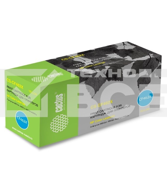 Картридж лазерный Cactus CS-CF462X желтый (22000 стр.) для HP Color LJ Enterprise M652dn/M653dn/M681dh