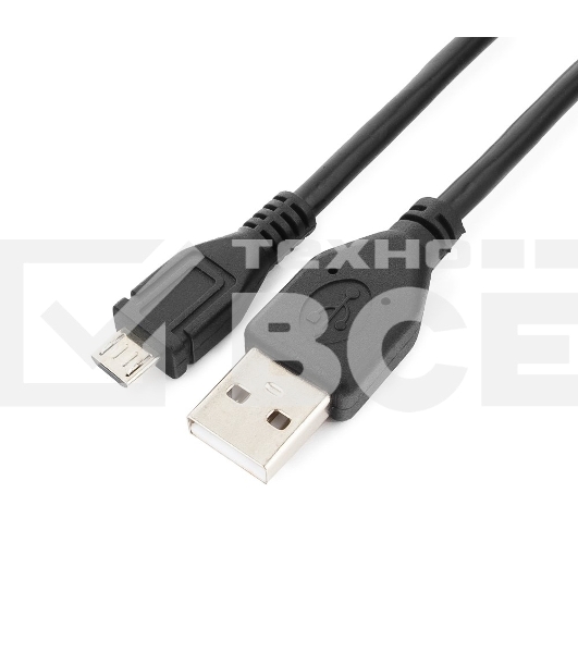 Кабель USB 2.0 Pro Cablexpert CCP-mUSB2-AMBM-1M, AM/microBM 5P, 1м, экран, черный, пакет