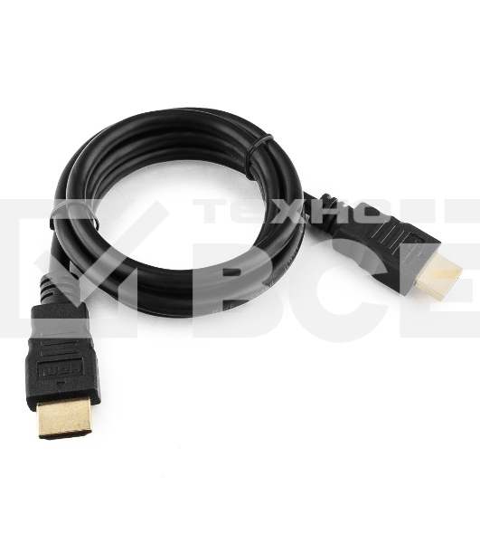 Кабель Cablexpert HDMI CC-HDMI4-1M, 19M/19M, v2.0, медь, позол.разъемы, экран, 1м, черный, пакет