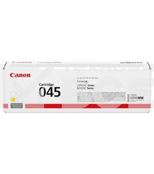 Картридж лазерный Canon 045Y желтый, 1300 стр., для i-SENSYS MF631/633/635, LBP611