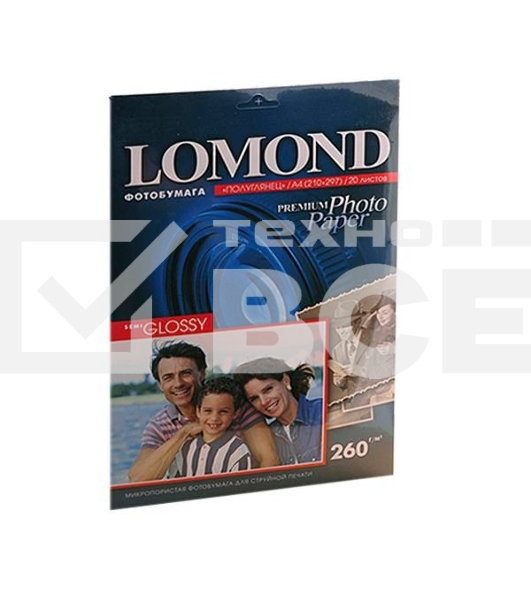 Фотобумага Lomond 1103301 A4/260г/м2/20л./белый полуглянцевое для струйной печати