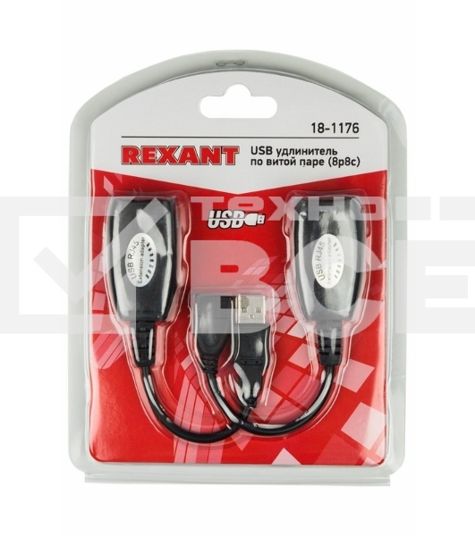 USB удлинитель по витой паре (8p8c) Rexant