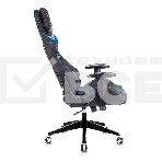 Кресло игровое Бюрократ VIKING 4 AERO BLUE черный/синий, искусст.кожа/ткань, две подушки, фото6