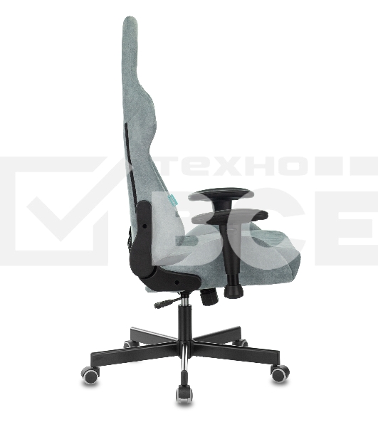 Кресло игровое Бюрократ VIKING KNIGHT LT28 FABRIC серо-голубой крестовина металл/пластик