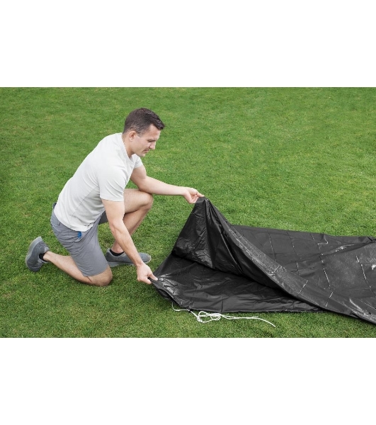 Тент для бассейнов каркасных и с надувным бортом BESTWAY 58037 Fast Set 366 см