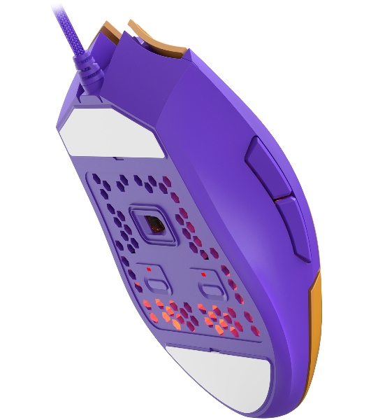 Мышь проводная A4Tech Bloody L65 Max желтый/фиолетовый, 12000 dpi, USB, кнопки - 7