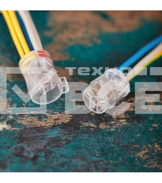 Экспресс-клемма СМК 2273-2x3R проходная разъемная 3 полюса 3х2-проводная 0,5-2,5мм² (50 шт/уп) Rexant