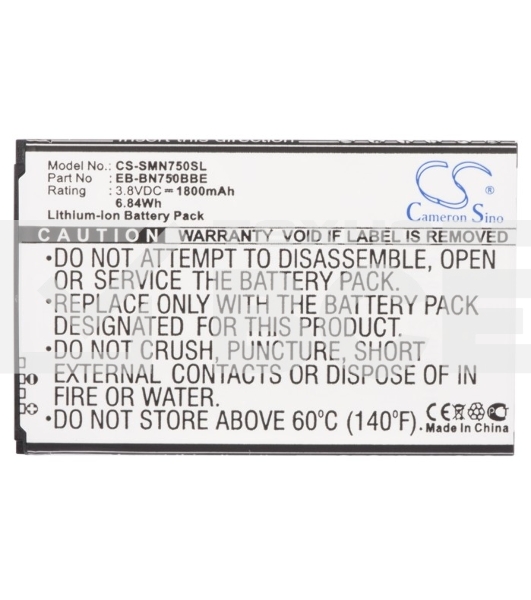 Аккумулятор CameronSinoCS-SMN750SL EB-BN750BBC для Samsung Galaxy Note 3 Neo 3.8V / 1800mAh / 6.84Wh