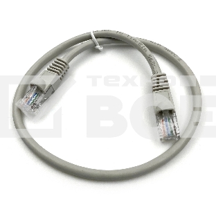 Патч-корд Buro UTP 4 пары cat5E CCA molded 0.25м серый RJ-45 (m)-RJ-45 (m) (упак.:1шт)