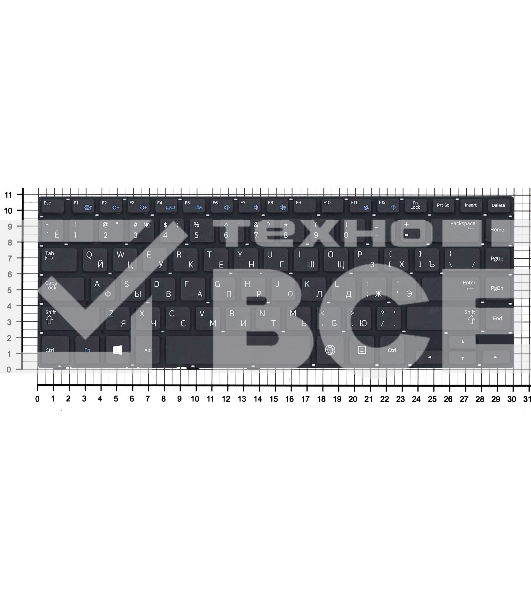 Клавиатура для ноутбука Samsung 470R4E BA59-03619C, черная