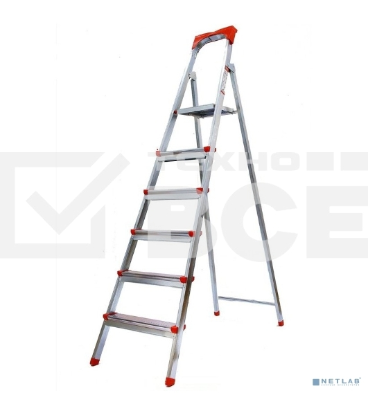 Стремянка FIT 65334стальная 6 ступеней вес 9.1кг