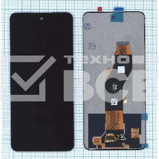 Дисплей (модуль) для Infinix Hot 40i (X6528B) в сборе с тачскрином черный