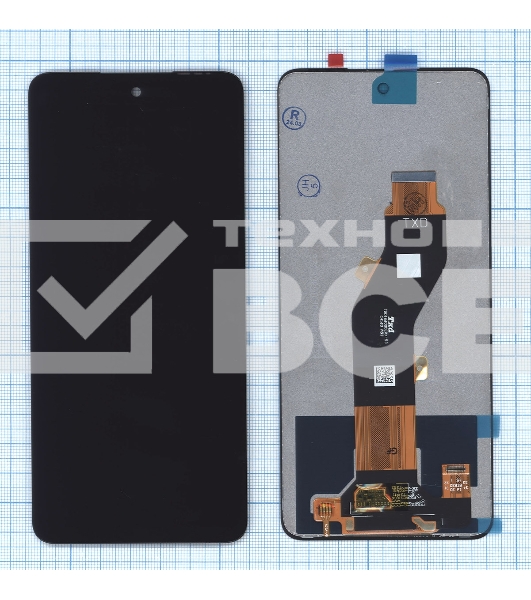 Дисплей (модуль) для Infinix Hot 40i (X6528B) в сборе с тачскрином черный
