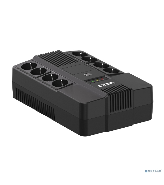 Источник бесперебойного питания CBR [UPS-OFK-101E-800] 800VA/480W, Schuko CEE 7 Outlets: (x4 Battery & Surge Protected; x4 Surge Protected), LED, AVR, 12V/9Ah