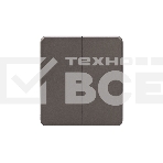 Выключатель Kranz ROUND 2 кл 10А с/у титан, фото 1