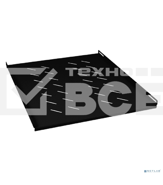 Полка Cabeus, усиленная, 1U, 35х495х600 мм (ВхШхГ), для шкафов глубиной 800мм, с комплектом крепежа, черный