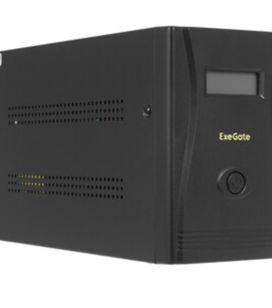 Источник бесперебойного питания ExeGate EX292633RUS SpecialPro Smart LLB-2200.LCD.AVR.1SH.2C13.RJ.USB 2200VA/1300W,LCD,AVR,1*Schuko+2*C13,RJ45/11,USB, металлический корпус, черный