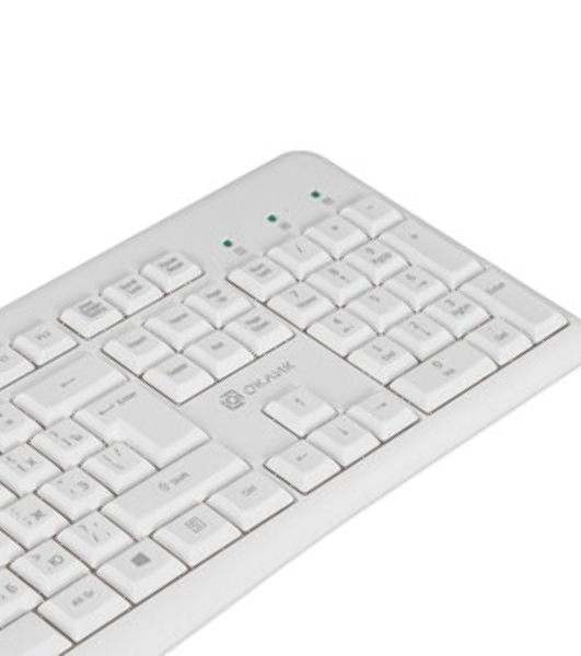 Клавиатура Oklick 305M проводная, USB Type-A, белый