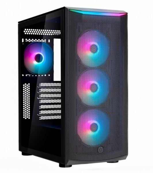 Компьютерный корпус Silverstone G41FA512ZBG0020 High airflow ATX mid-tower chassis with dual radiator support and ARGb lighting High airflow ATX mid-tower chassis with dual radiator support and ARGb lighting