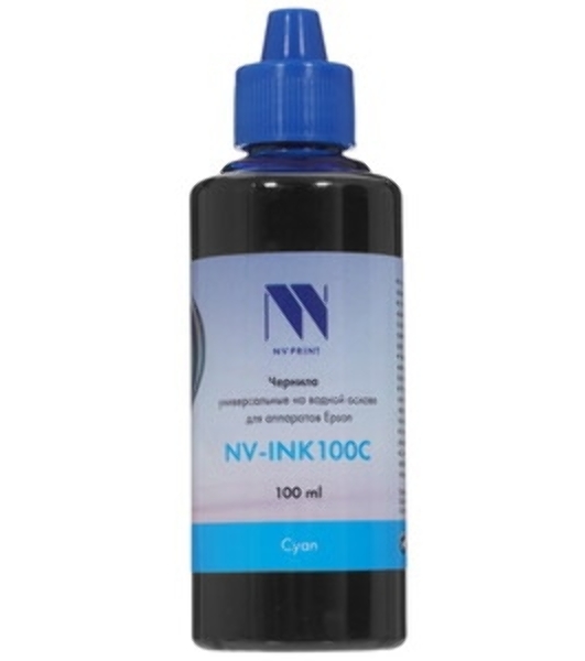 Чернила NVPrint NV-INK100 универсальные Cyan на водной основе для аппаратов Epson (100мл) Китай