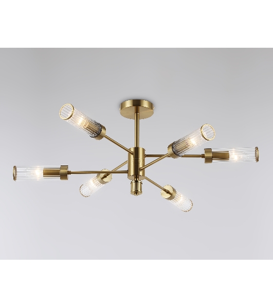 Люстра Ambrella light LH55161/6 BS/CL латунь/прозрачный E14/6 max 40W D830*330