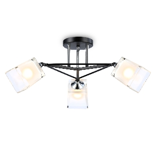 Светильник Ambrella light TR303072/3 BK/CH/FR черный/хром/белый матовый E27/3 max 40W D560*250