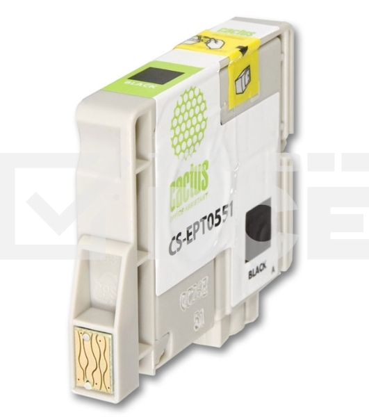 Картридж струйный Cactus CS-EPT0551 черный (10 мл) для Epson Stylus RX520/Stylus Photo R240