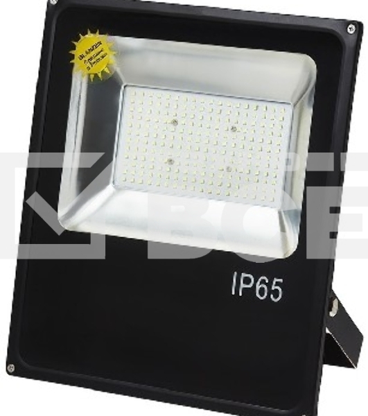 Светодиодный прожектор GLANZEN FAD-0010-100 Мощность: 100 Вт, SIP - матрица питание на плату, Угол освещения: 120 град, Напряжение: 220 В, Цветовая температура: 6000 К, Световой поток: 4000 Лм, Марка светодиода: Epistar, Материал корпуса: Алюминий, Размер