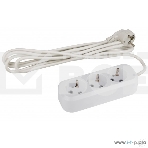 Удлинитель электрический ЭРА  UX-3e-1,5m с заземлением 3 розетки 1,5м ПВС 3x0,75мм2 10А, фото 1