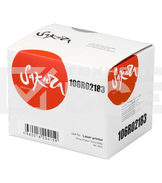 Картридж Sakura 106R02183 для Xerox Phaser 3010/3040/WC 3045, черный, 2300 к.