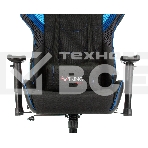Кресло игровое Бюрократ VIKING 4 AERO BLUE черный/синий, искусст.кожа/ткань, две подушки, фото5