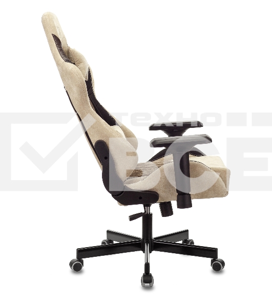 Кресло игровое Бюрократ VIKING 7 KNIGHT BR FABRIC коричневый текстиль/эко.кожа крестовина металл/пластик