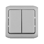 Выключатель 2-кл. ОП Quteo 10А IP44 10АХ сер. Leg 782332, фото2