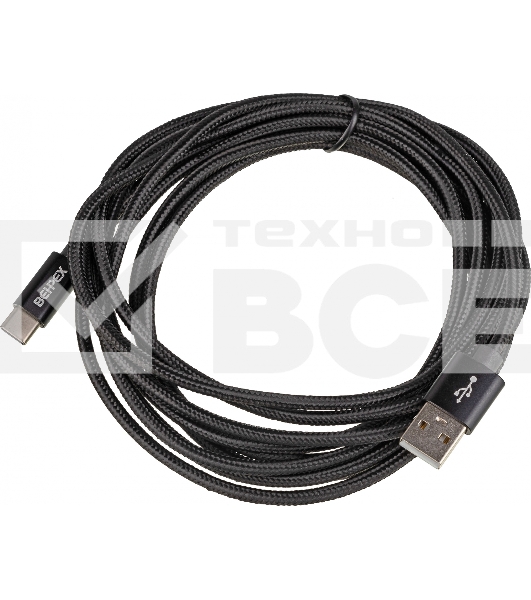 Кабель USB (m)-USB Type-C (m) 3м черный