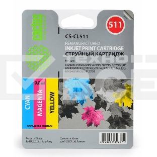 Картридж струйный Cactus CS-CL511 многоцветный (9 ml) для Canon MP240 MP250 MP260 MP270 MP480