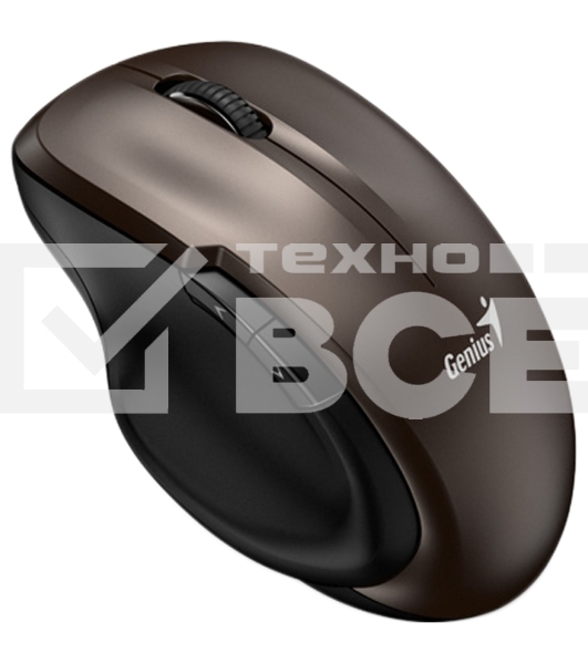Мышь беспроводная Genius Ergo 8200S коричневый, 1200 dpi, радиоканал, USB, кнопки - 5