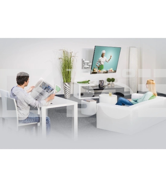 Кронштейн для телевизора Hama Fullmotion черный/белый 19