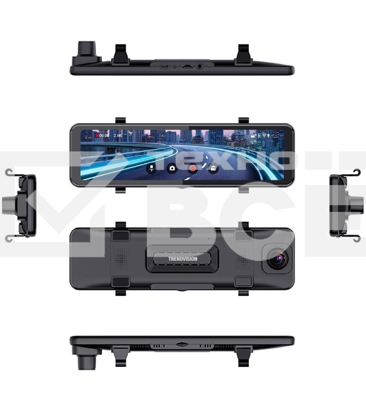 Видеорегистратор TrendVision CarPlay Mirror черный 2Mpix 2160x3840 2160p 150гр. MSTAR 8826