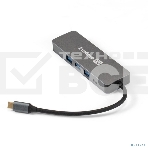 Док-станция ExeGate DUB-31C/PD/H (кабель-адаптер USB Type-C --> 3xUSB3.0 + PD 60W + HDMI 4K@30Hz, Plug&Play, серый), фото2